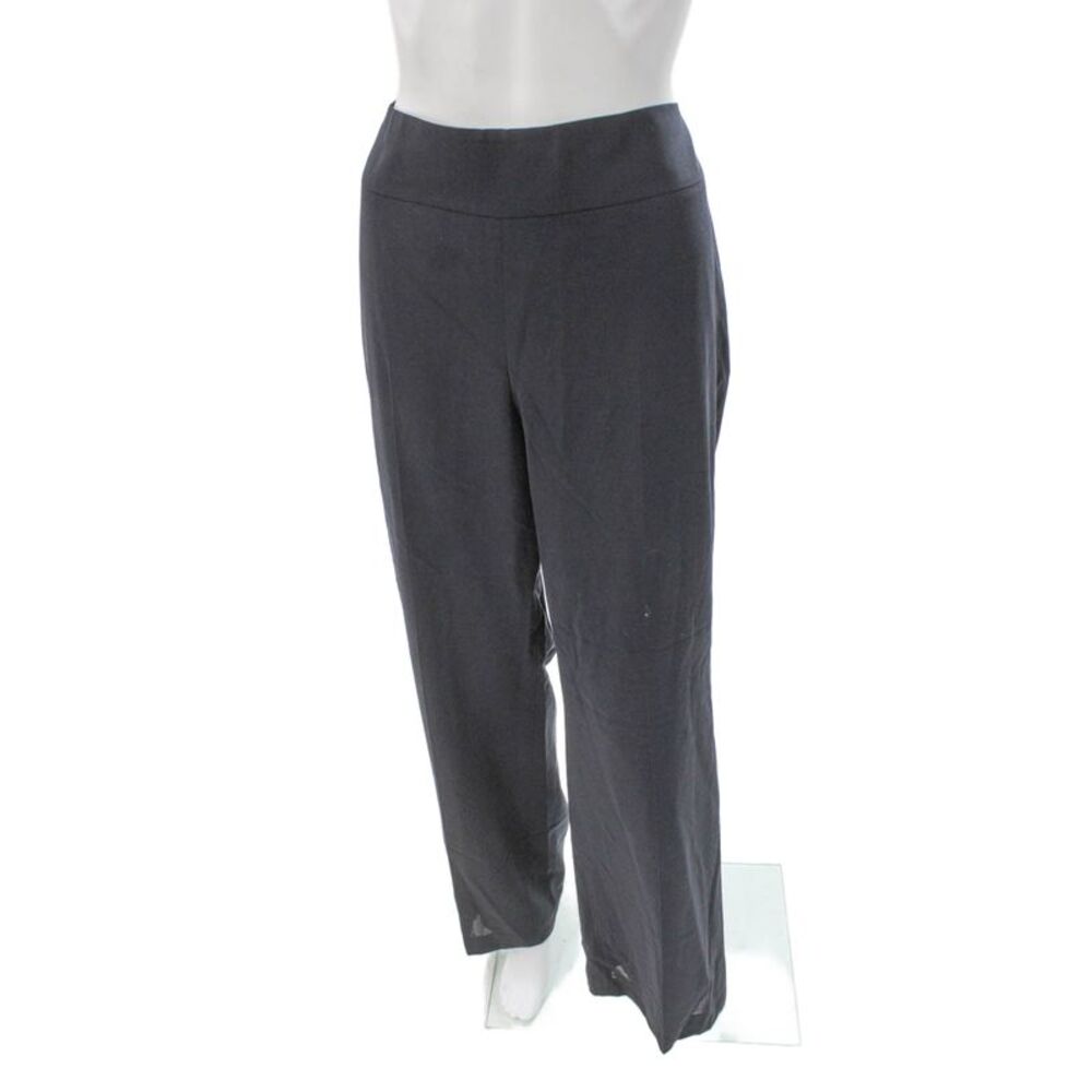 Akris Unisex Adults Dress Pants Gray 100% Wool Zip Closure Size 10